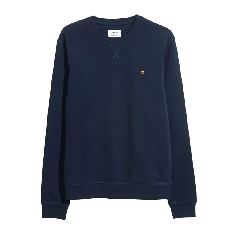 Farah Mens Tim Crew Sweatshirt, Light Grey Marl, S UK