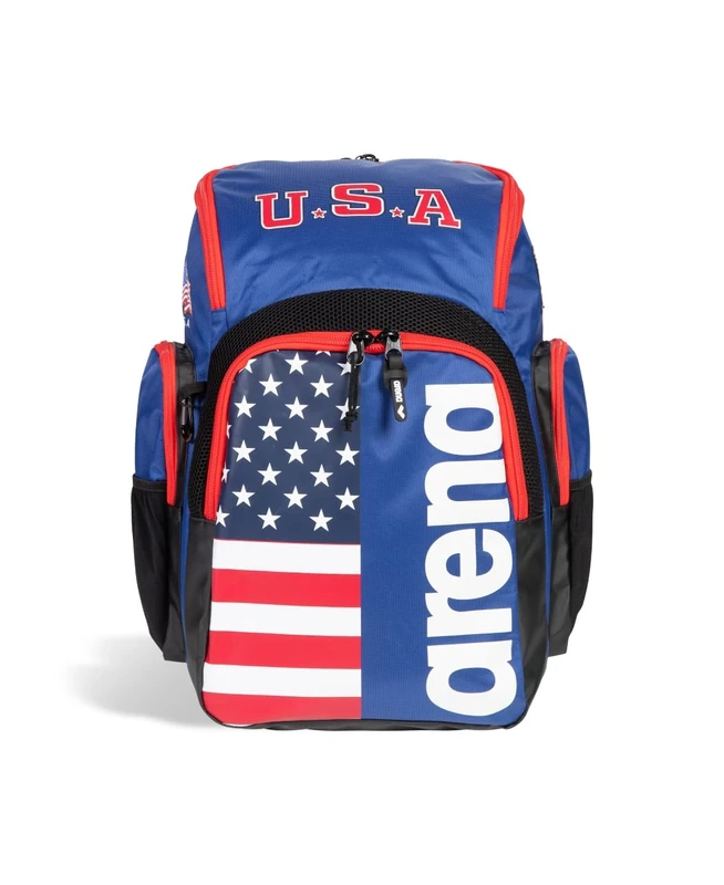 ARENA Spiky III Backpack 35 Unisex Travel Sports Gym Backpack for Men and Women, Training Gear Equipment Bag for Swimmers, 35 Liters, US Team