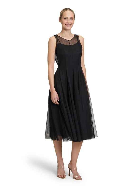 Vera Mont Women's Bodycon Cocktail Dress, Black, 12