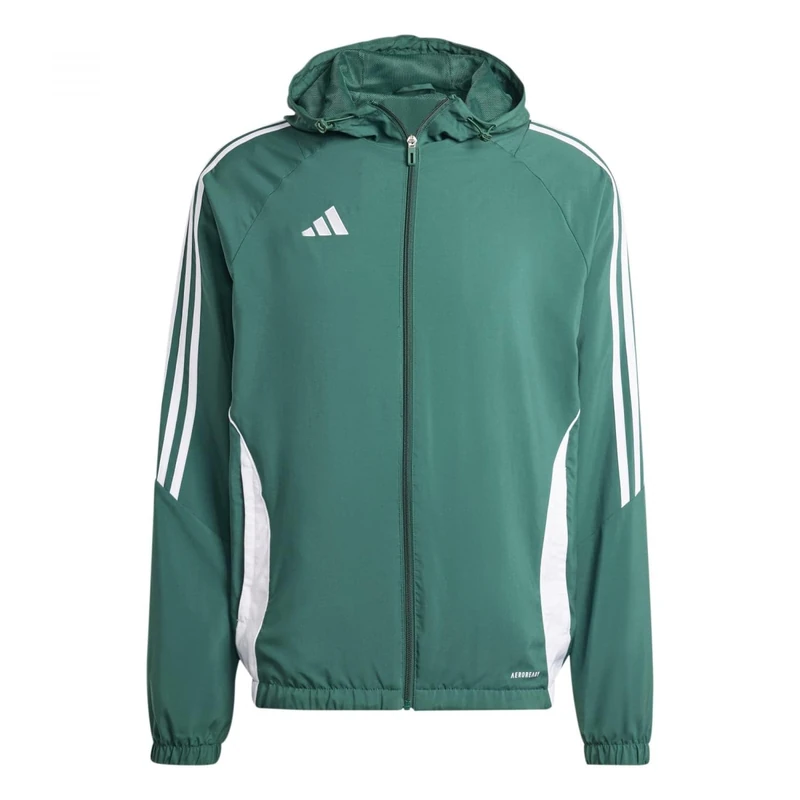 adidas Men's Tiro24 Windbreaker Coat, team dark green/white, XL - Image 1