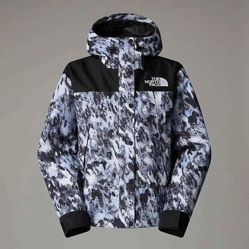 The North Face Women's Dryvent Mono Mountain Jacket, Virtual Blue Trail Grid, M