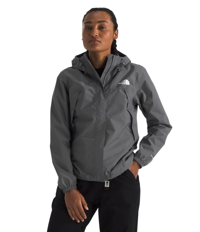 The North Face Women's Antora Rain Jacket, Smoked Pearl, XL