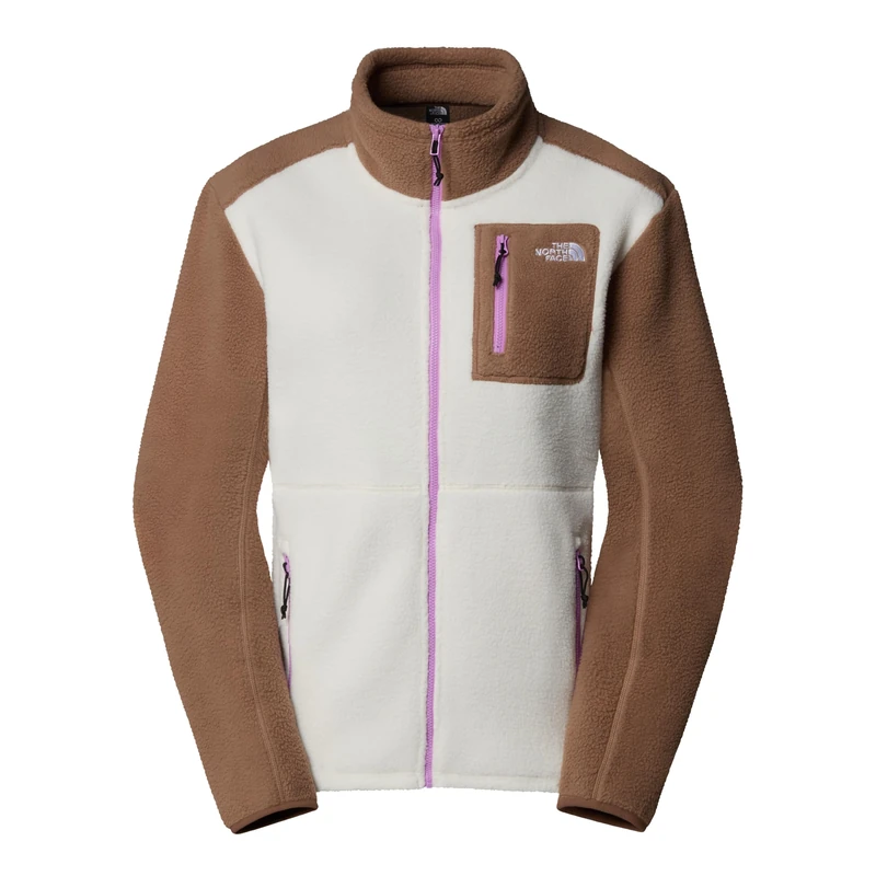 The North Face Boys Yumiori Full Zip Parka Coat, White Dune-Latte-Vibran, 10 Years