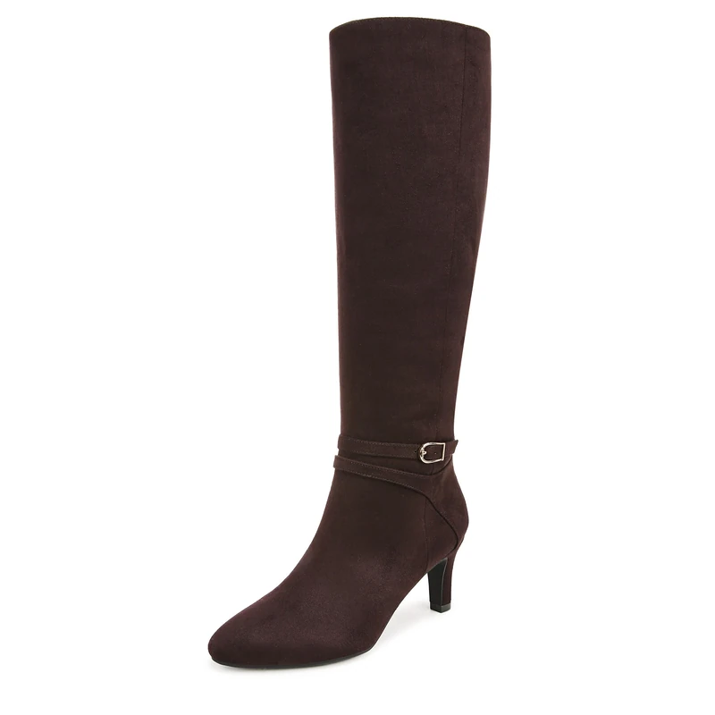 LifeStride Women's Guild Tall Knee High Boot, Dark Chocolate Leather, 4.5 UK