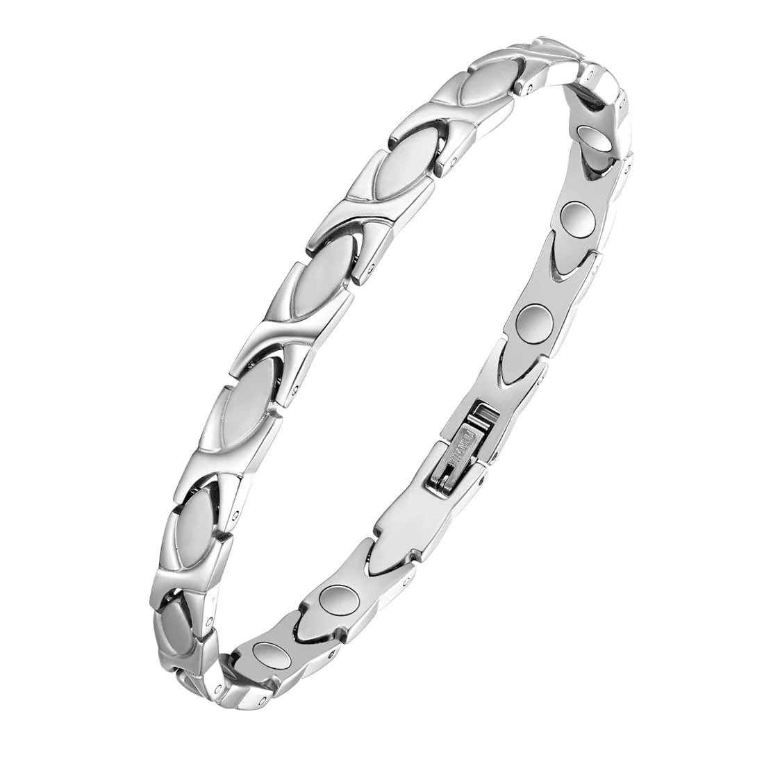 Cigmag Lymphatic Drainage Magnetic Bracelet Women Ultra Strong Magnets Titanium Steel Magnetic Adjustable with Removal Tool and Gift Box