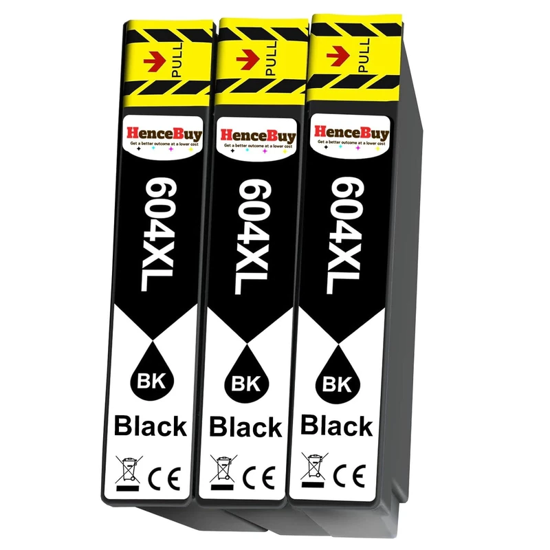 HenceBuy 604XL Black Ink 3-Pack - Epson Expression & Workforce