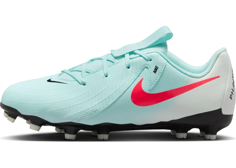 Nike Kids JR Phantom GX II ACADEMY FG/MG Football Shoes, Mint/Atomic Red-Off Noir, 13.5