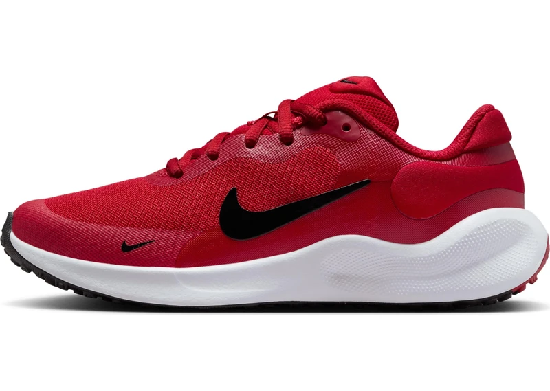 NIKE Men's Revolution 7 Sneaker, Gym Red Black White, 3.5 UK