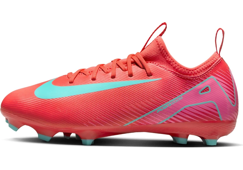Nike Unisex Kids Jr. Zoom Vapor 16 Academy Fg/Mg Football Shoe, Ember Glow Aurora Green, 13.5 UK