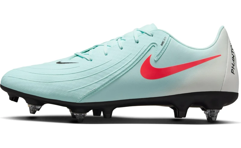 NIKE Unisex's Phantom Gx 2 Academy Oxford Flat, Mint Atomic Red Off Noir, 6 UK