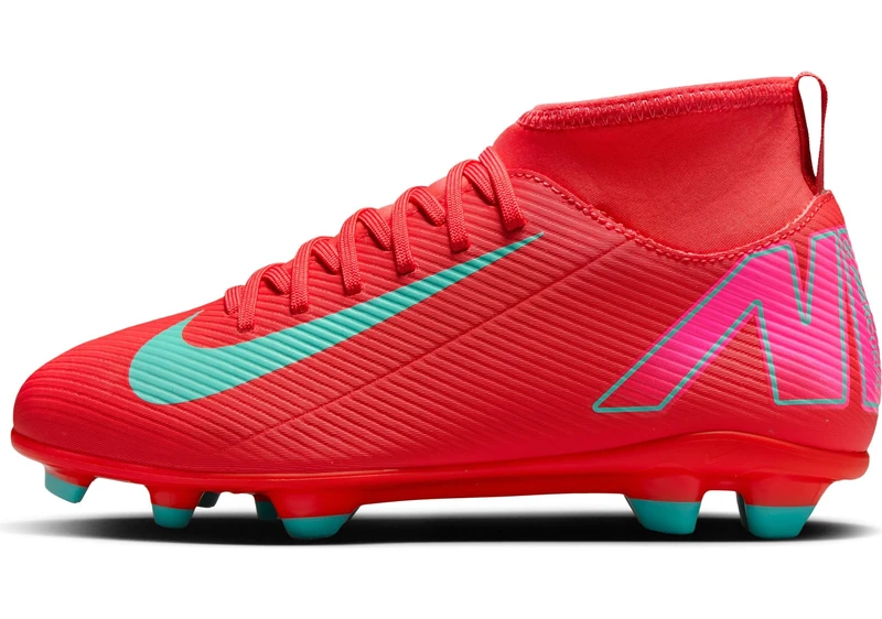Nike Unisex Kids Jr. Superfly 10 Club Fg/Mg Football Shoe, Ember Glow Aurora Green, 4 UK