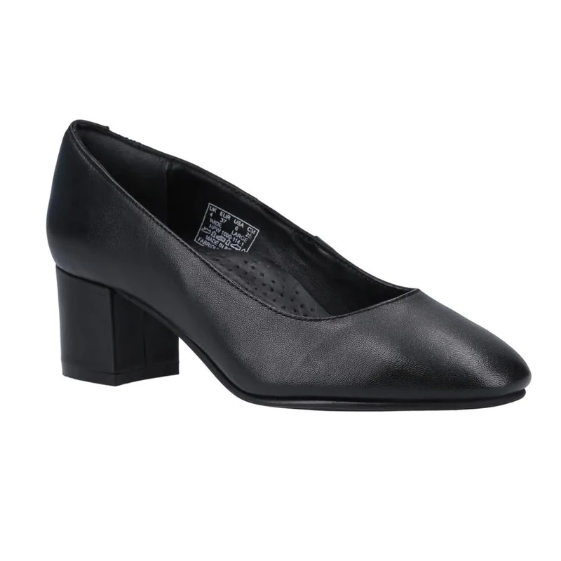 Hush Puppies Women's Anna Wide Patent Shoe, Black, 5 UK