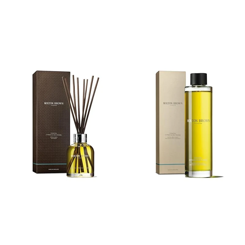 Molton Brown Coastal Cypress & Sea Fennel Aroma Reeds 150 ml & Refill 150 ml