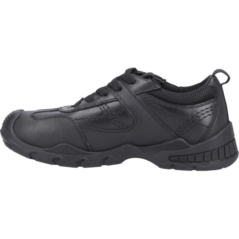 Hush Puppies Boys Travis SNR Shoe, Black, 8 UK