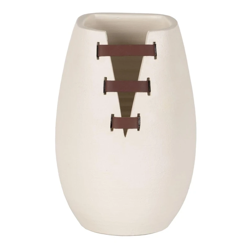 BigBuy Home Ceramic White Vase 20 x 20 x 30 cm
