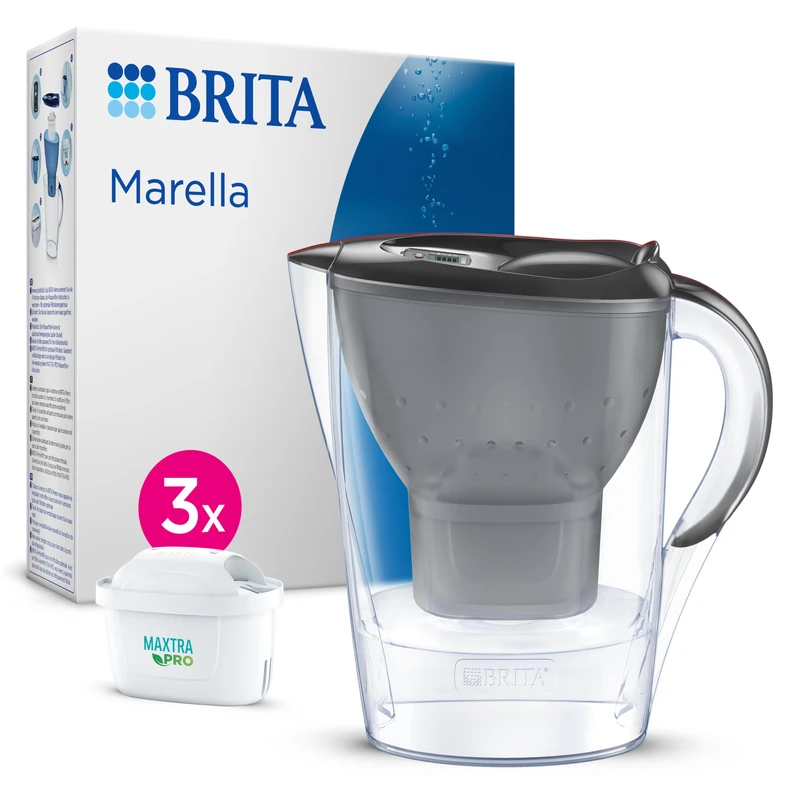 Brita Filter jug Marella +3 Maxtra Pro PP Grey Polypropylene 2.4 L 150 l