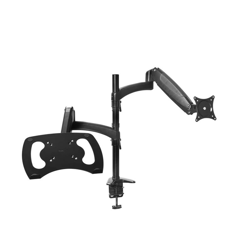 Trust Mara Ergonomic Dual Monitor Arm with Laptop Tray - Image 1