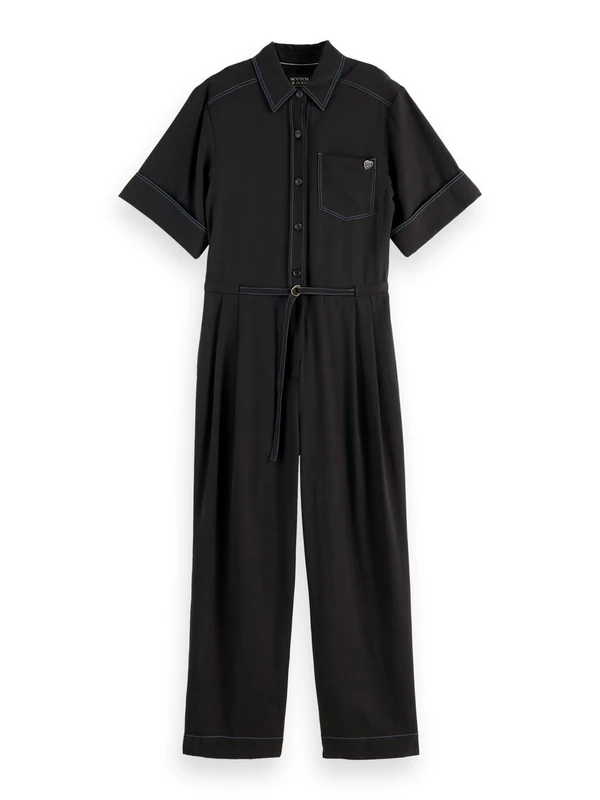 Scotch & Soda Women's Utility Jumpsuit, black, 16