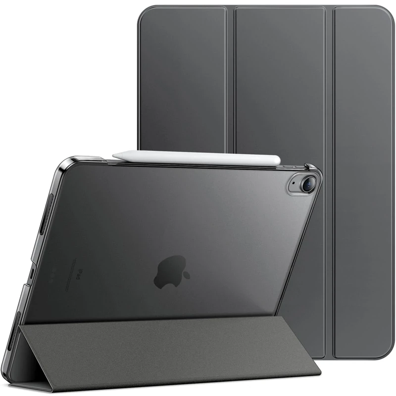 JETech Case for iPad Air 13-Inch M3/M2 (2025/2024), Slim Stand Hard Back Shell Smart Cover with Auto Wake/Sleep (Space Gray)