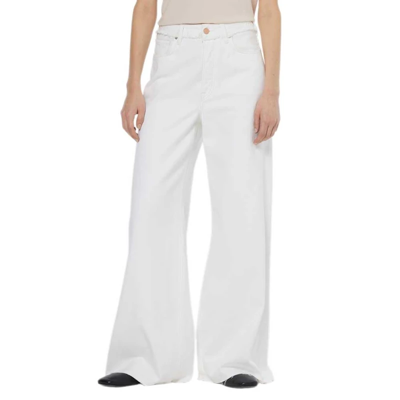 Scotch & Soda Women's The Wave Wide Leg Faded White Jeans, Faded White, 34W x 32L