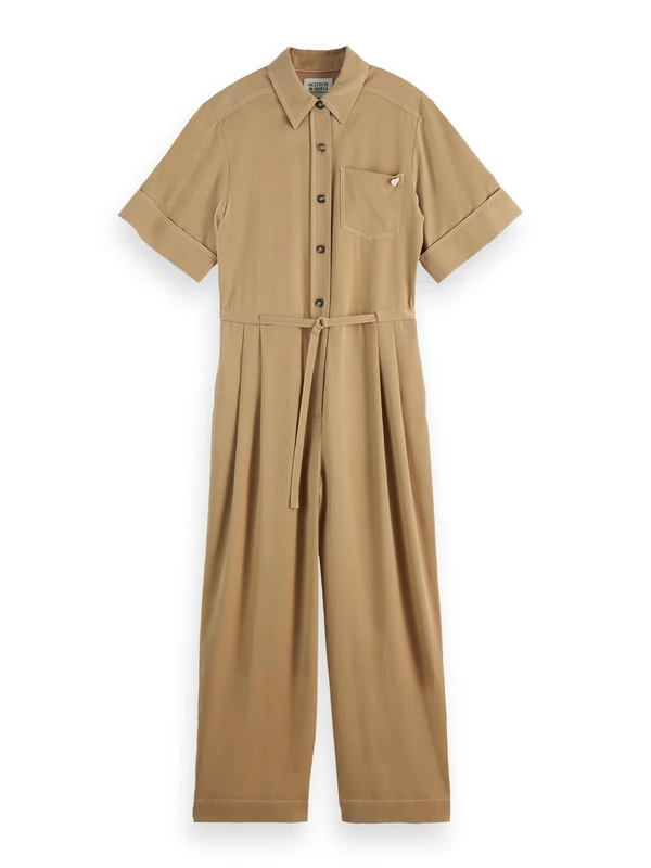 Scotch & Soda Women's Utility Jumpsuit, Desert Sand 281, 38