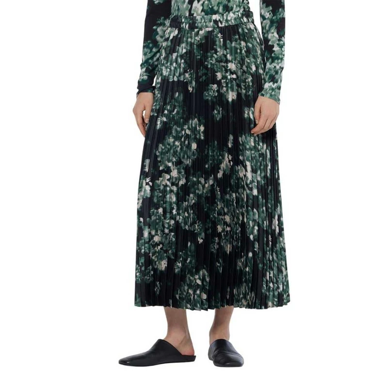 Scotch & Soda Women's Pleated Skirt, Nieuw Blossom Print Park Green, L