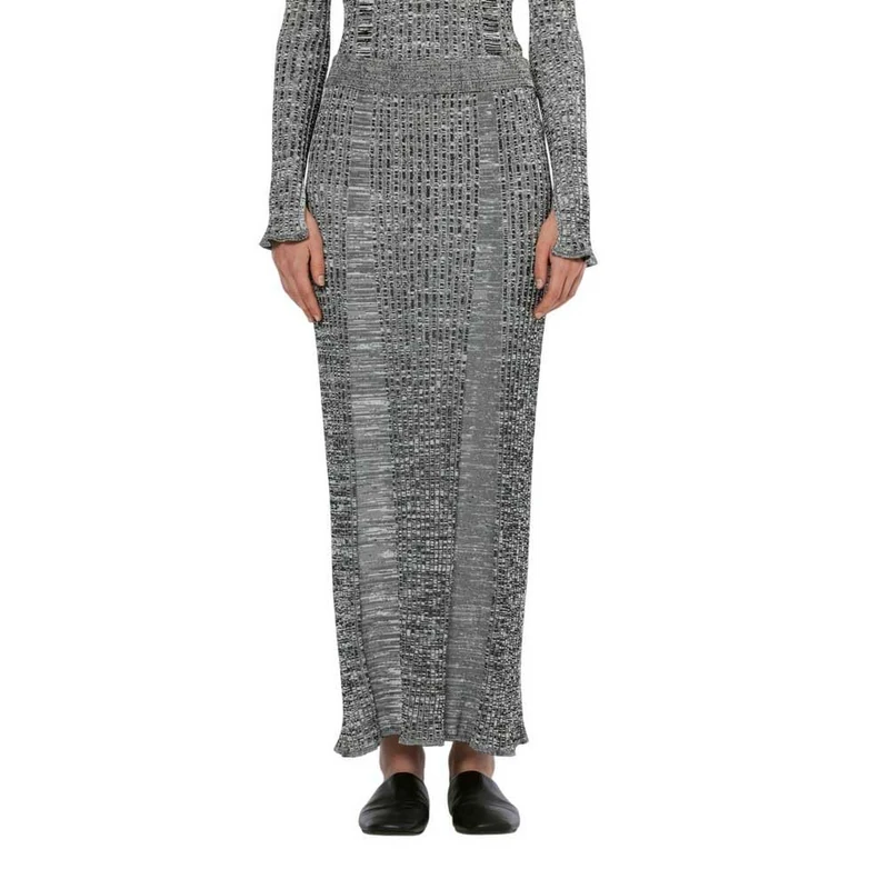Scotch & Soda Women's Maxi Ribbed Knitted Skirt, Black, M