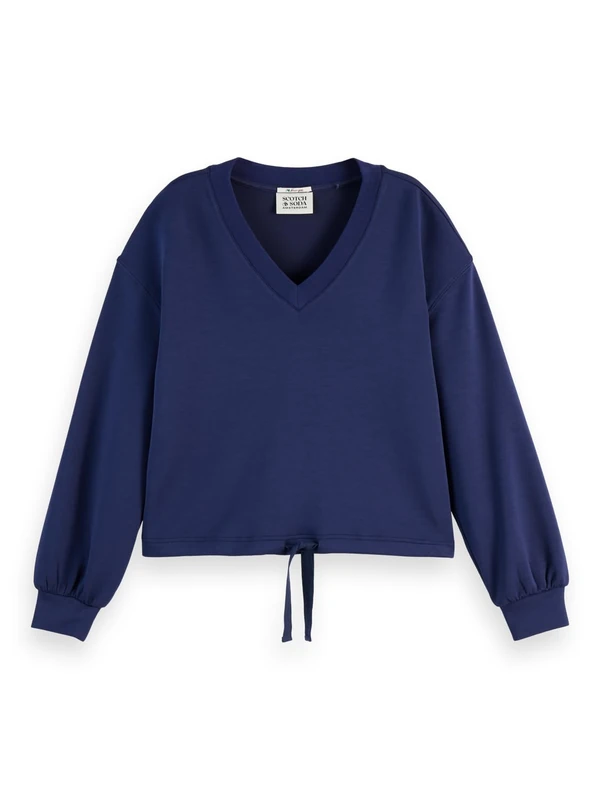 Scotch & Soda V-Neck Modal Sweatshirt, Navy 410, L
