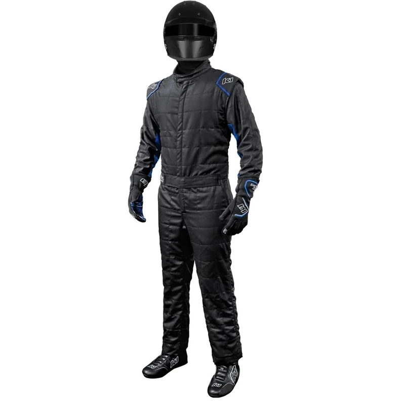 K1 Outlaw Adult Auto Racing Nomex® Suit - SFI 3.2A/5 - Black, Blue - Medium/Large 54 - Image 1