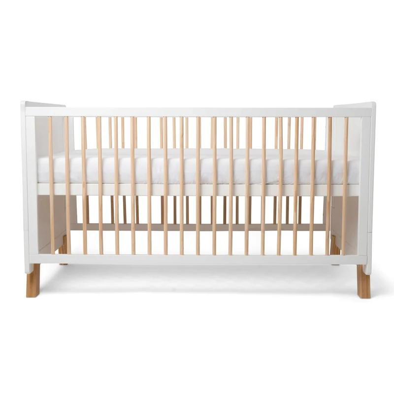 Clair de Lune Essentials Cot Bed with 3 Adjustable Heights, Baby/Toddler Bed, Suitable from Birth up to 5 Years 145 x 75 cm, White