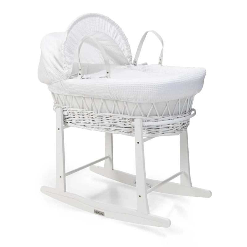 Clair de Lune Moses Basket and Stand, White, 68 x 30 cm