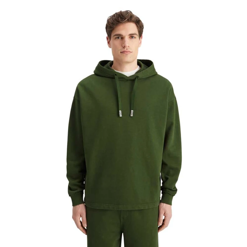 Scotch & Soda Mens 3 Crosses Hooded Sweatshirt, Khaki, XL UK