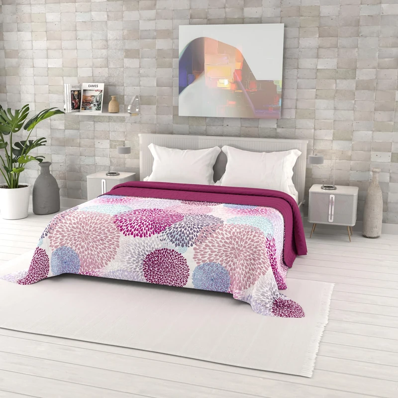 Italian Bed Linen Fantasy Microfibre Summer Quilt, Double 260 x 270 cm, Showerheads