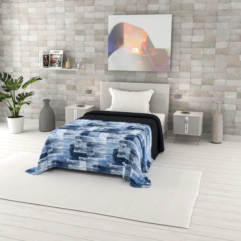 Italian Bed Linen Fantasy Microfibre Summer Quilt, Single 170 x 270 cm, Paint