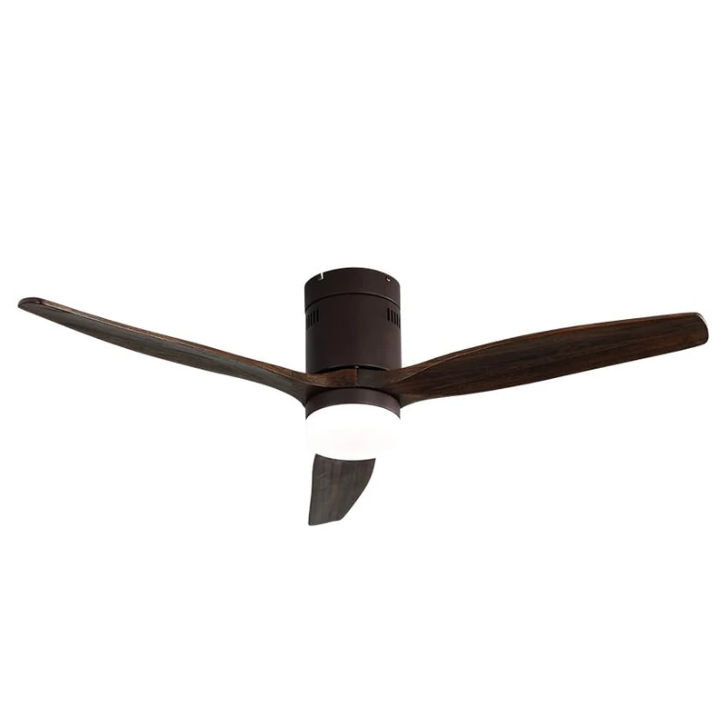 Eden pulse Brown fan 3 blades oak 18W, integrated LED, 3 temperatures, 34x132x132 cm - Image 1