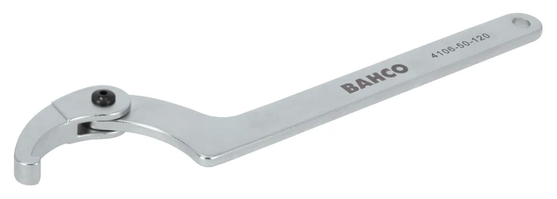 BAHCO 4106-50-120 Llave gancho Ajustable 50-120 mm con acabado cromado de 295 mm Hardware, Other Tools, Multicolor
