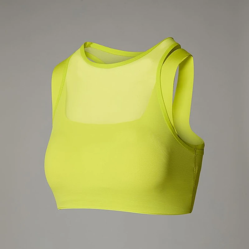 The North Face Women's Refina Double-Layer Sports Bra, Sulphur Spring Green, S - Image 1