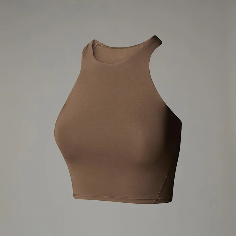 The North Face Women's Refina Longline Sports Bra, Smokey Brown, L