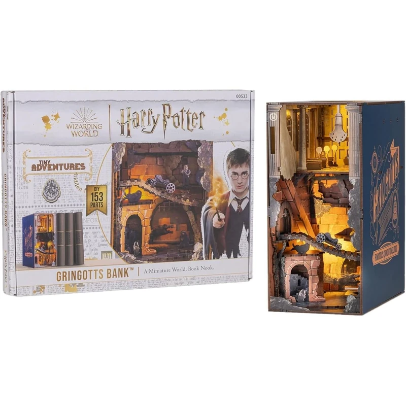 Revell Tiny Adventures, Harry Potter Gringotts Bank, Magic Miniature World, Handmade Bookend, Perfect for Collectors and Harry Potter Fans