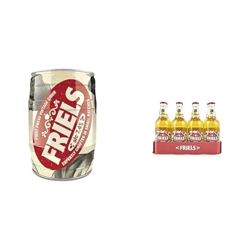 Bundle of Friels Vintage Cider- 7.4% ABV, Premium International Award Winning Gluten Free 8 x 500ml Glass Bottles + Friels Vintage Cider- 7.4% ABV, Premium International Award Winning, 5L Mini Keg