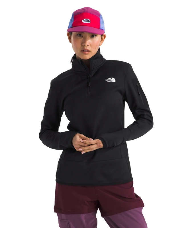 The North Face Women's Mistyescape 1/4 Zip Fleece Sweatshirt, Tnf Black/Tnf Black, M