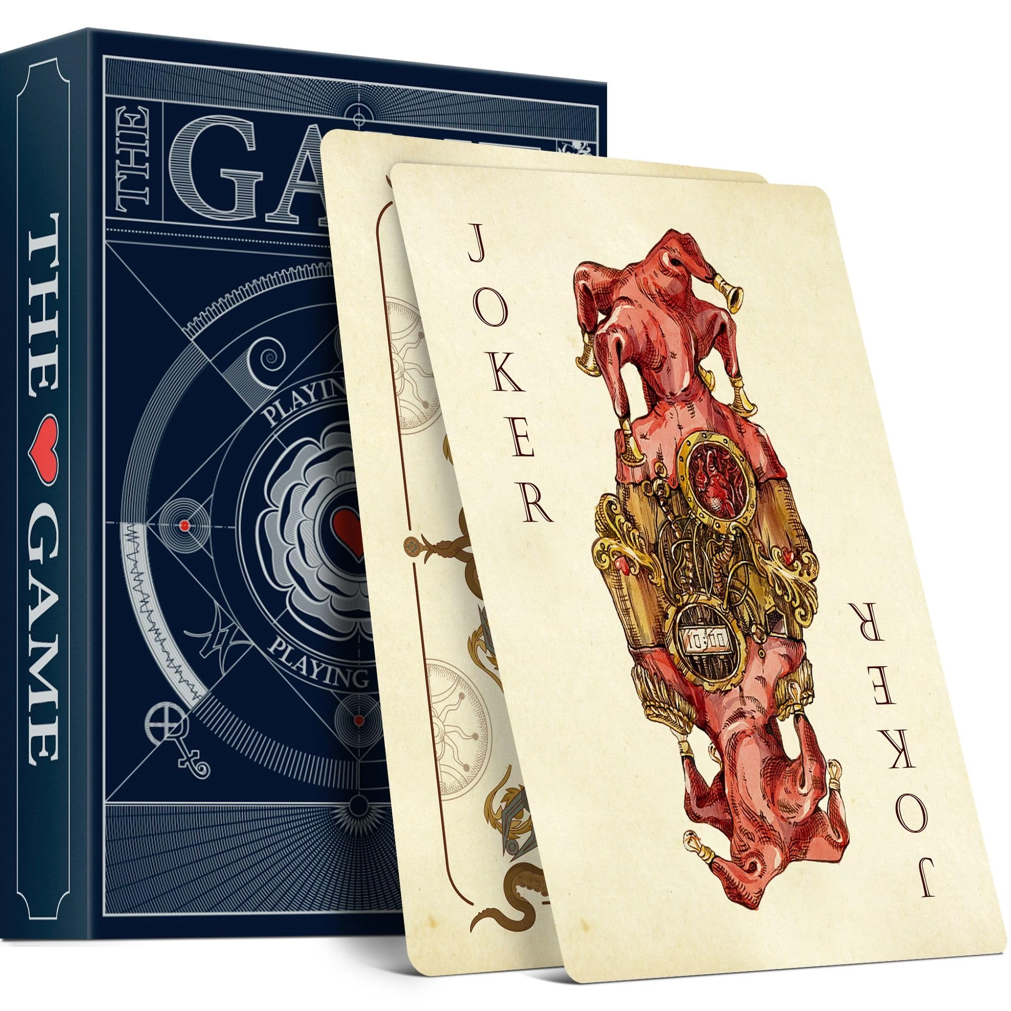 HUNGRY MINDS The Game Playing Cards Themed - Deck of 54 Professional Poker Cards - Collectible Standard Deck - Vintage Card Game