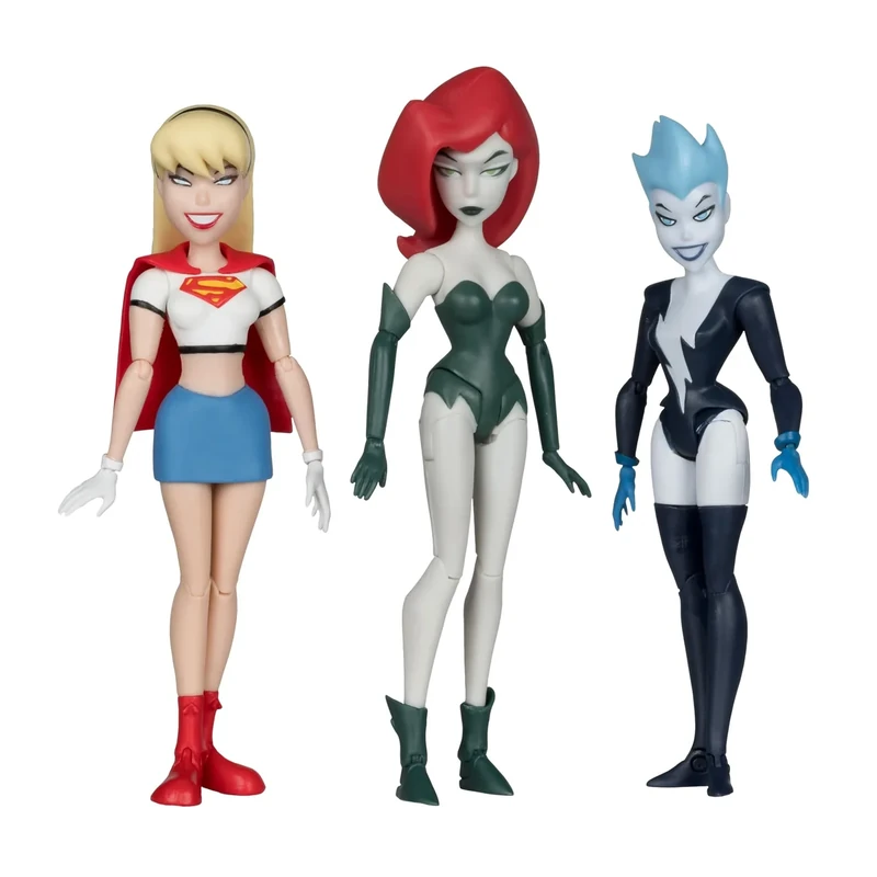 McFarlane The New Batman Adventures Poison Ivy Live Wire Supergirl (Girls' Night Out) 3pk Gold Label Toys