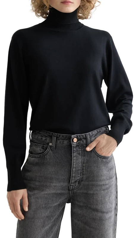 Scotch & Soda Core Roll Neck Relaxed Pullover Black