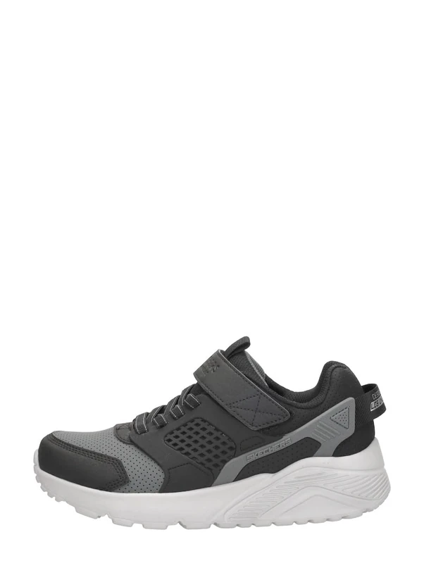 Skechers Boy's Uno Lite Gridstill Sneakers, Black & Charcoal Synthetic/Charcoal Syntheti, 10.5 UK Child