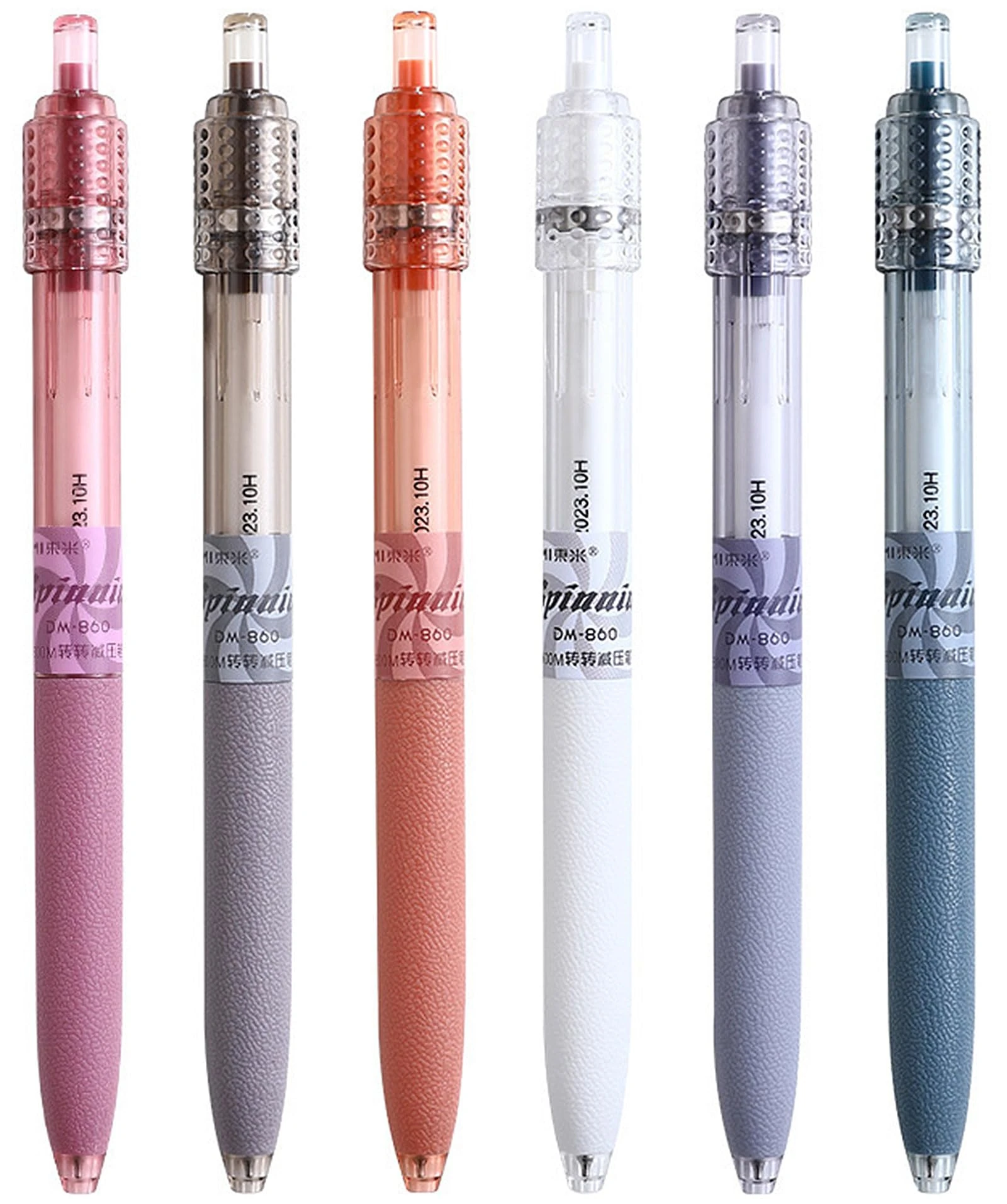 Archic Black Gel Ink Fidget Pens Retractable 0.5mm Ballpoint Pen Spinning Stress Relief Quick-Drying Smooth Writing for School Office Home Pack of 6