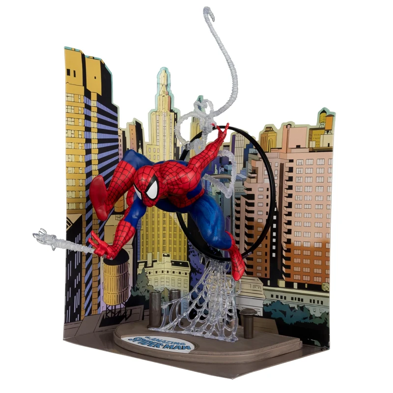 McFarlane Marvel Spider-Man 1:6th Scale Posed Figure with Scene & Comic (Based on The Amazing Spider-Man #301) Toys