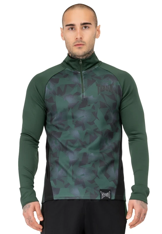 Tapout Men's Training Midlayer Hooded Sweatshirt, Green/Black, 3XL - Image 1