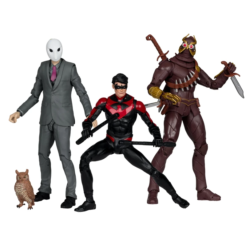 McFarlane Toys - DC Multiverse Nightwing vs Talon & Owl (Batman: The Court of Owls) 3-pack Gold Label