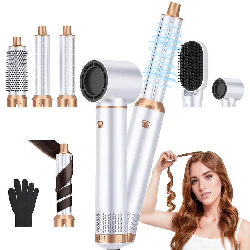 Yitrust - 5 in 1 Hair Drying Brush: The Multifunctional Hair Dryer Brush Gives Free rein to Your Creativity and Allows You to Easily Become Your Stylist and Create - Image 1